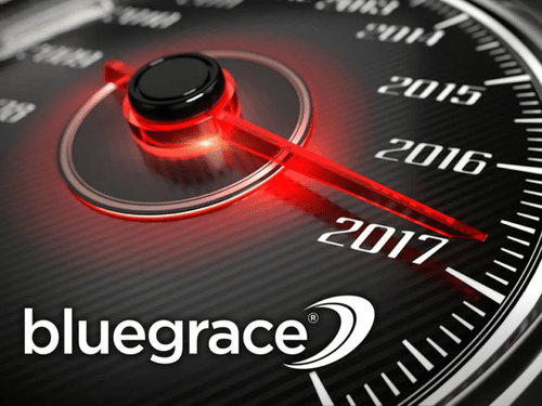 Close-up of a speedometer gauge with years 2014-2017 on the dial