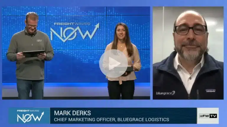 video thumbnail featuring Mark Derks on FreightWaves now