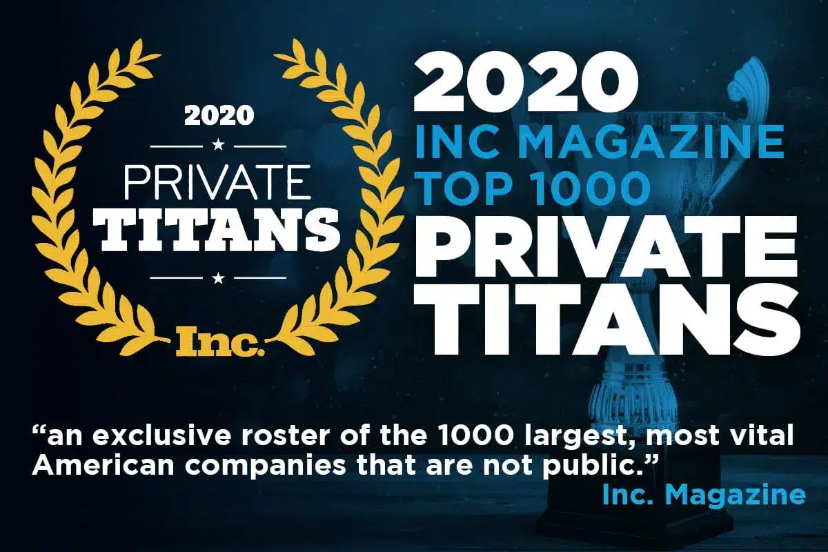 BlueGrace Named to 2020 Inc. Magazine Private Titans List cover pic