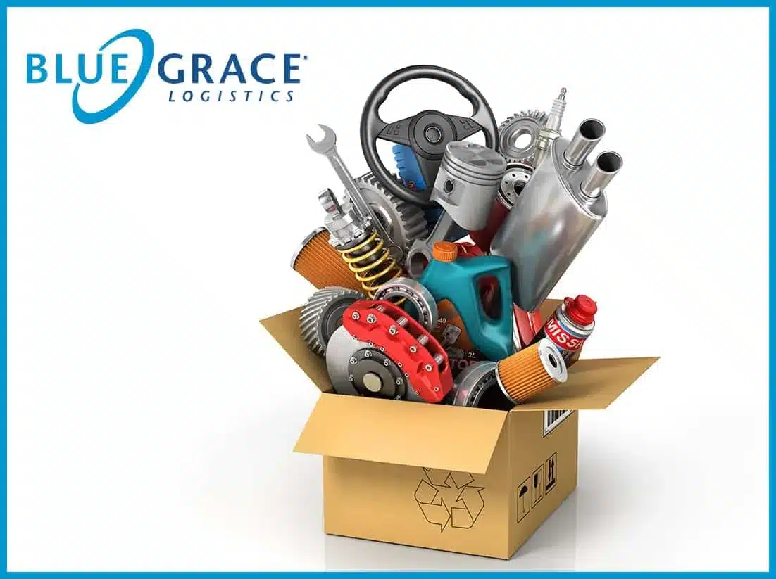 box of misc auto parts