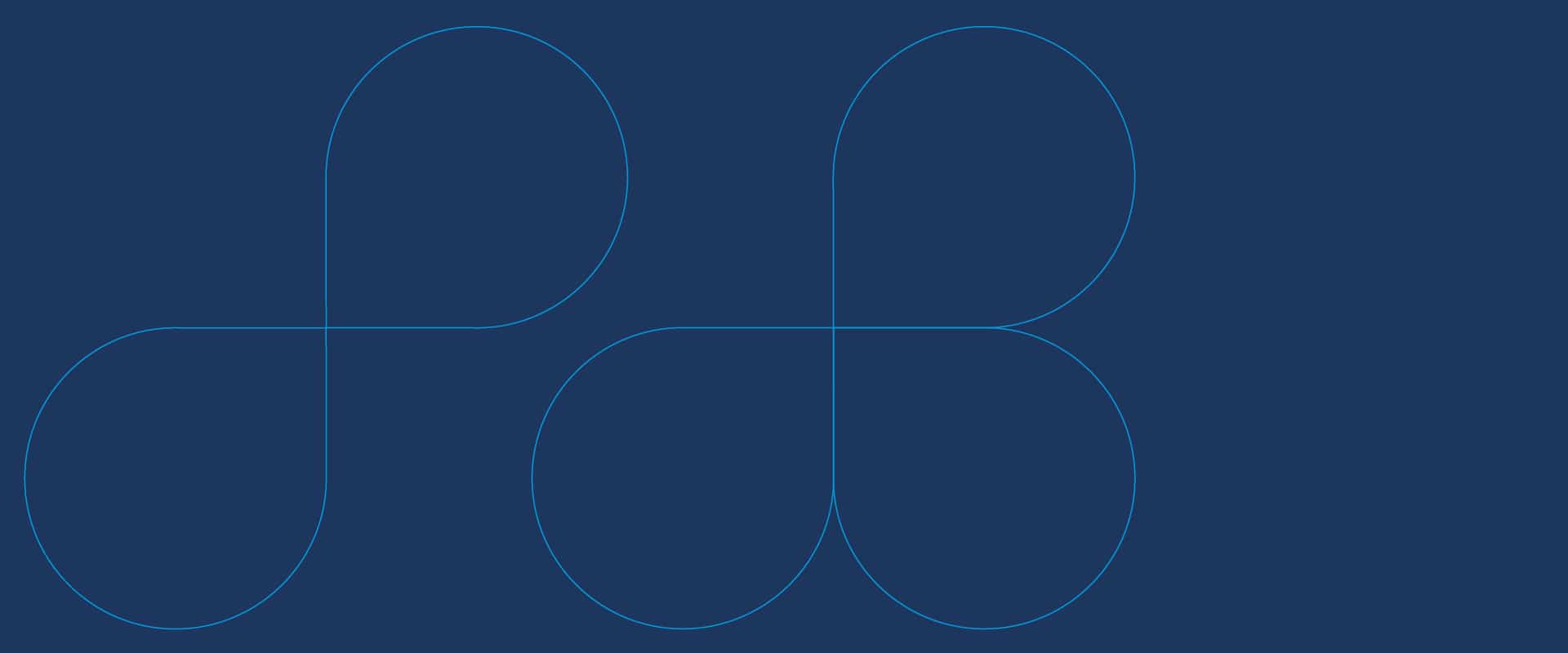 A dark blue-tinted overhead shot of a massive cargo ship loaded with shipping containers, overlaid with a digital grid and a wave-like data visualization.