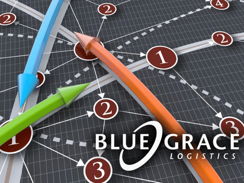 Abstract 3D graphic of colorful arrows and numbered nodes representing strategic logistics planning and supply chain workflow optimization