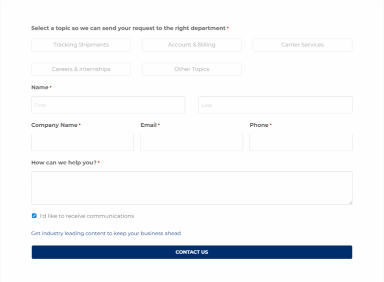 BG Get in touch form