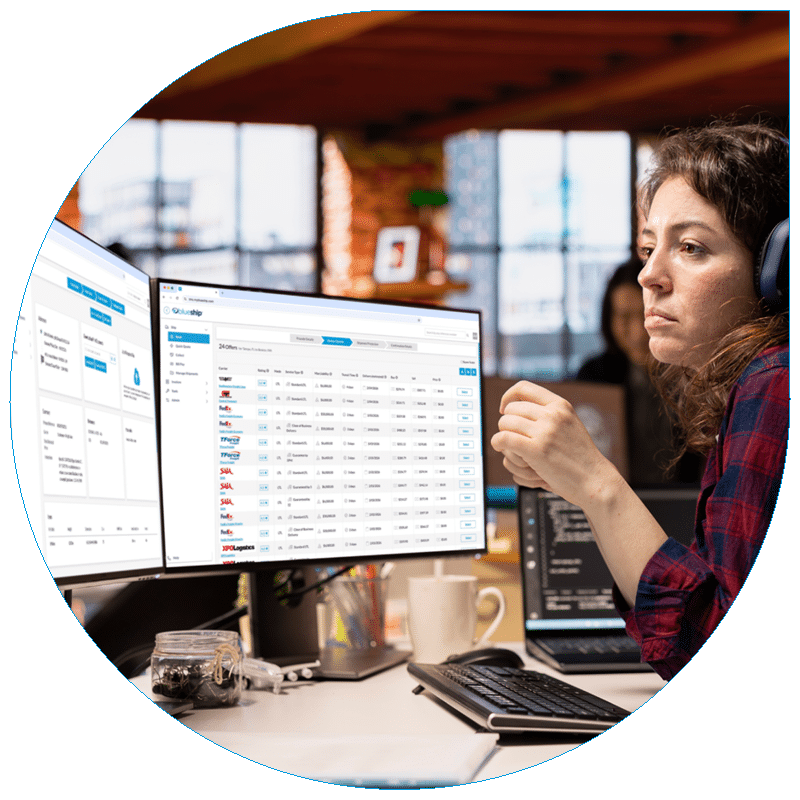 blueship screen and femaile account manager