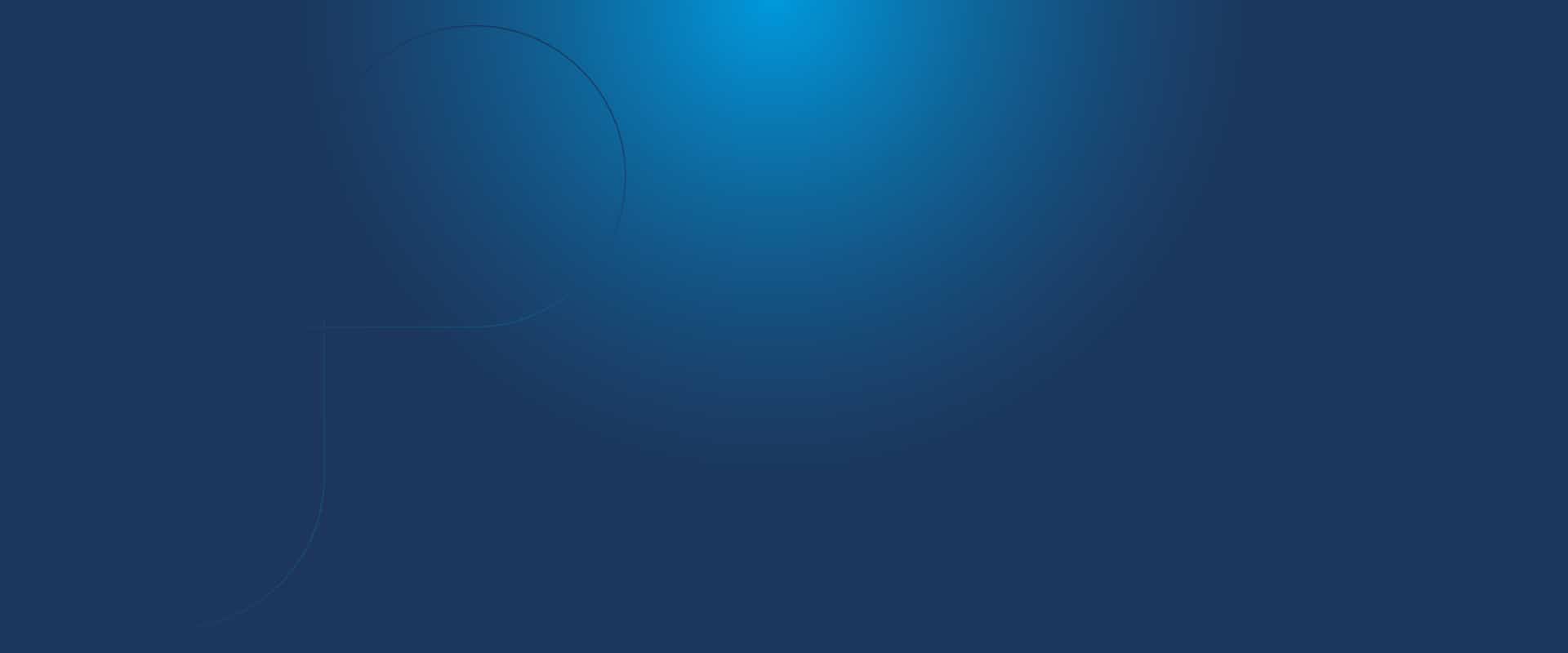 Abstract dark blue background with subtle circular line art and a light blue top-center glow.