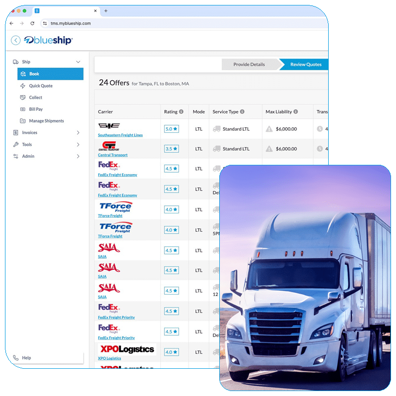 bluegrace blueship screens square single white truck