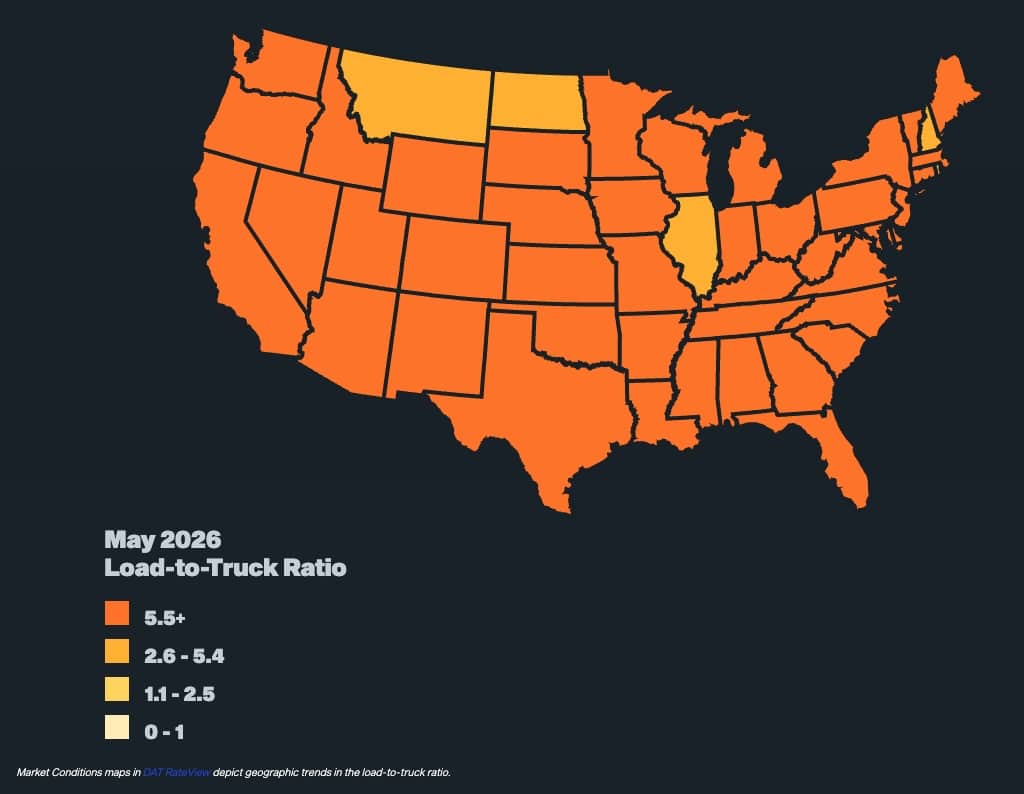 Van Load-to-Truck Ratio Map