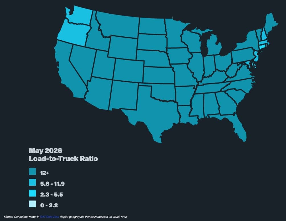Reefer Load-to-Truck Ratio Map