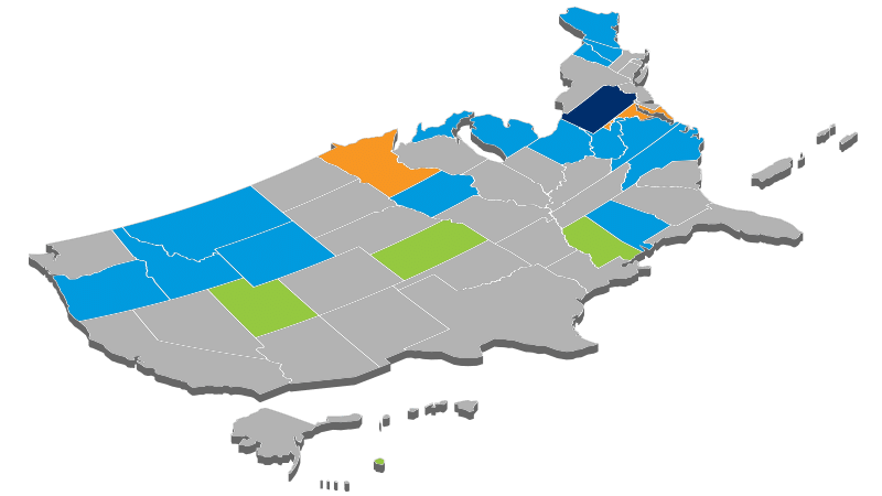 US Alcohol Control State Map