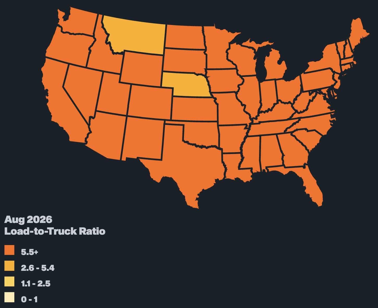 Van Load-to-Truck Ratio Map