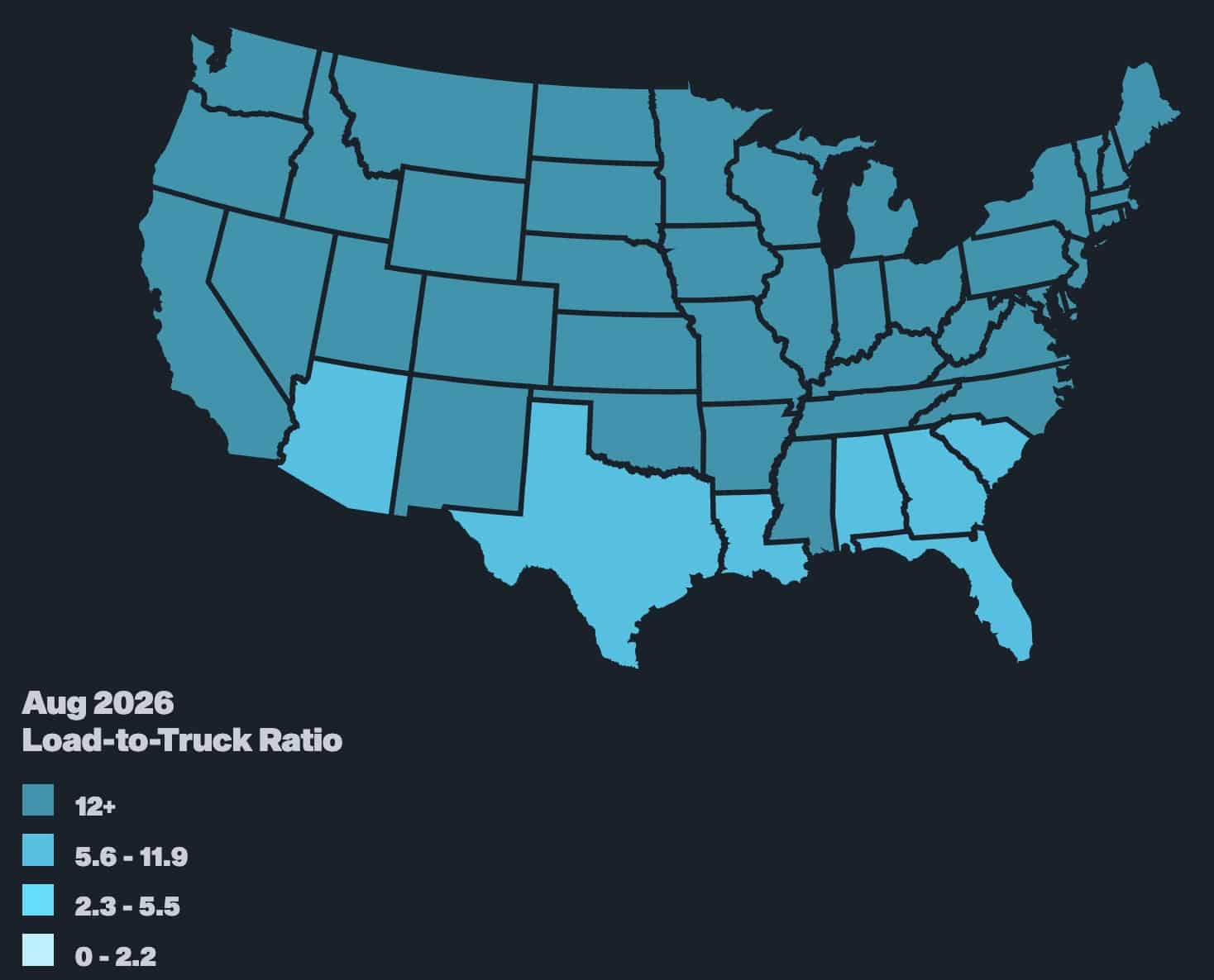 Reefer Load-to-Truck Ratio Map