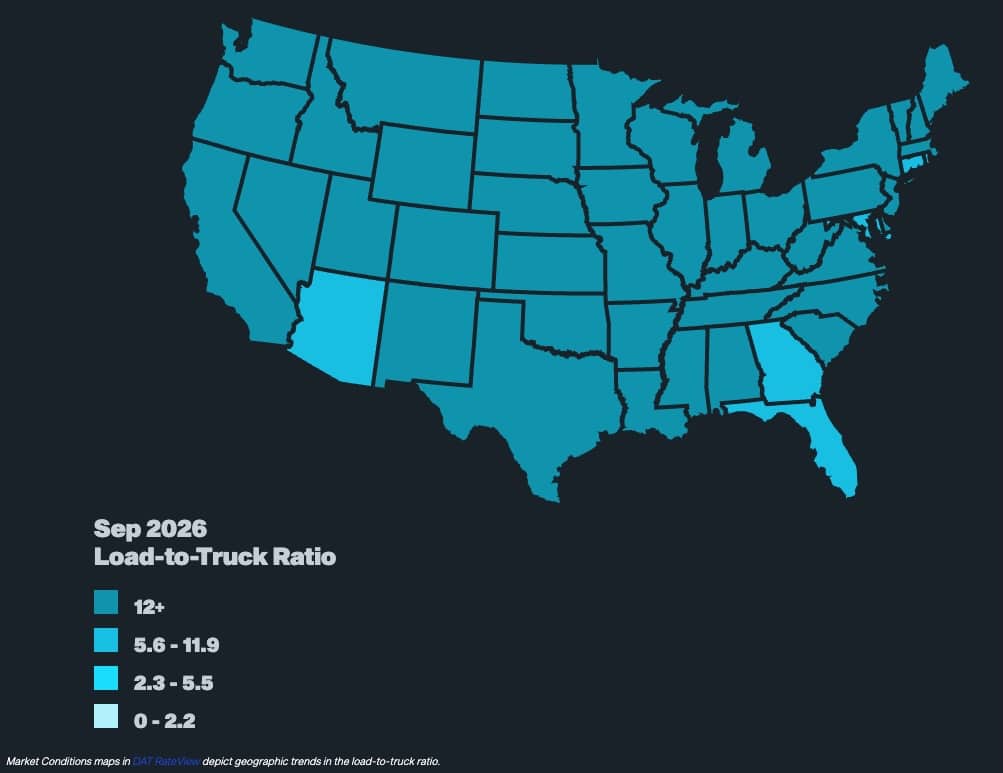 Reefer Load-to-Truck Ratio Map